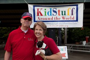 Lamar and Jean Holley at a KidStuff Around the World event